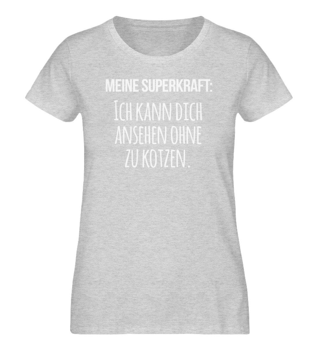 Meine Superkraft: ohne zu kotzen - Damen Organic Melange Shirt