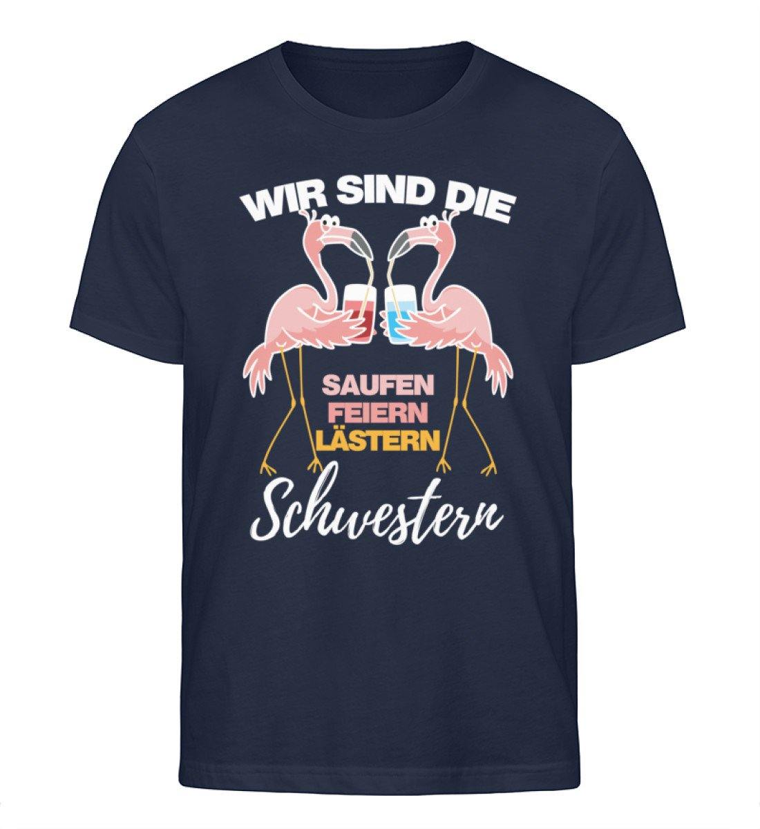 Saufen, feiern, lästern Schwestern - Herren Organic Shirt