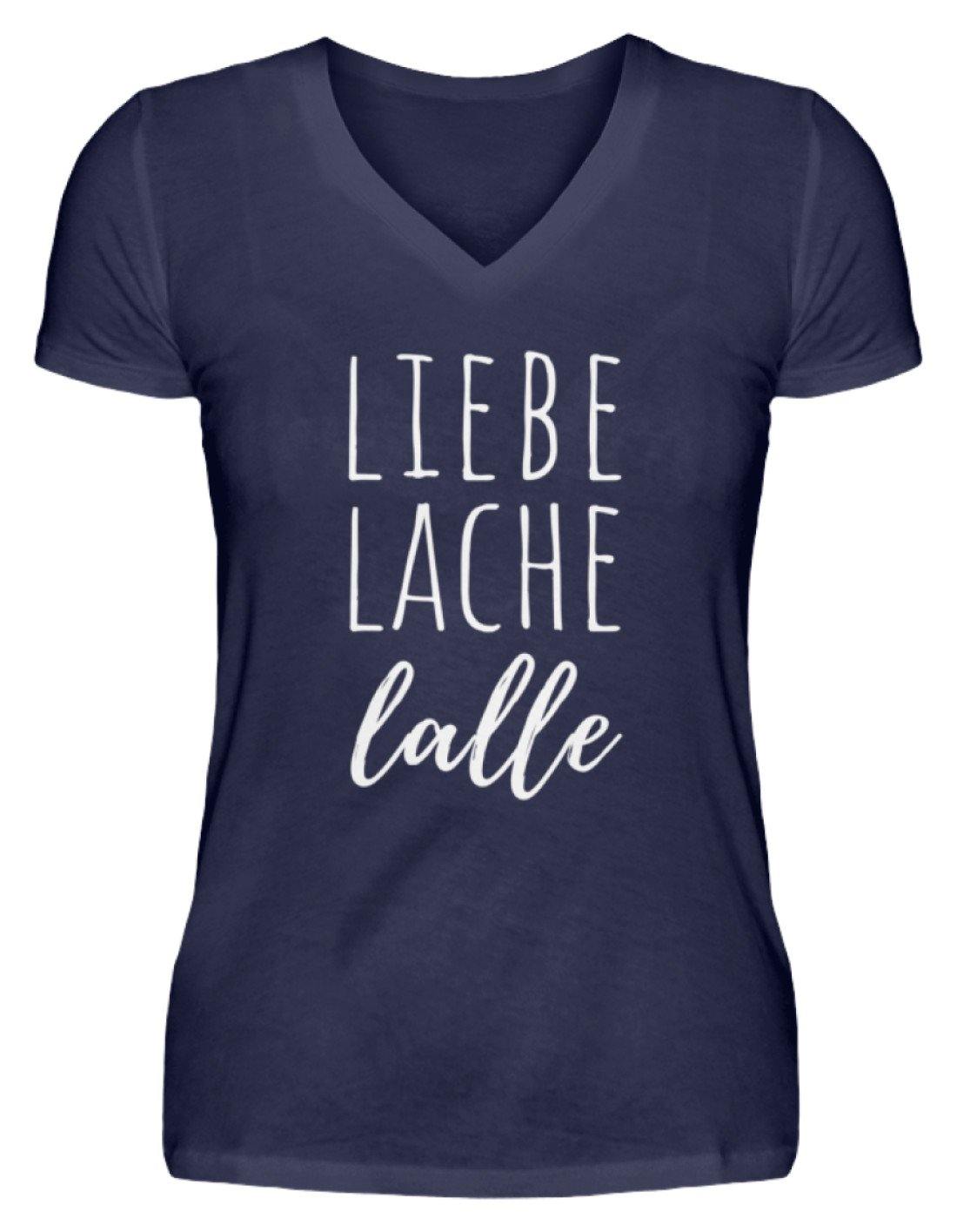 Liebe Lache Lalle - Words on Shirt - V-Neck Damenshirt