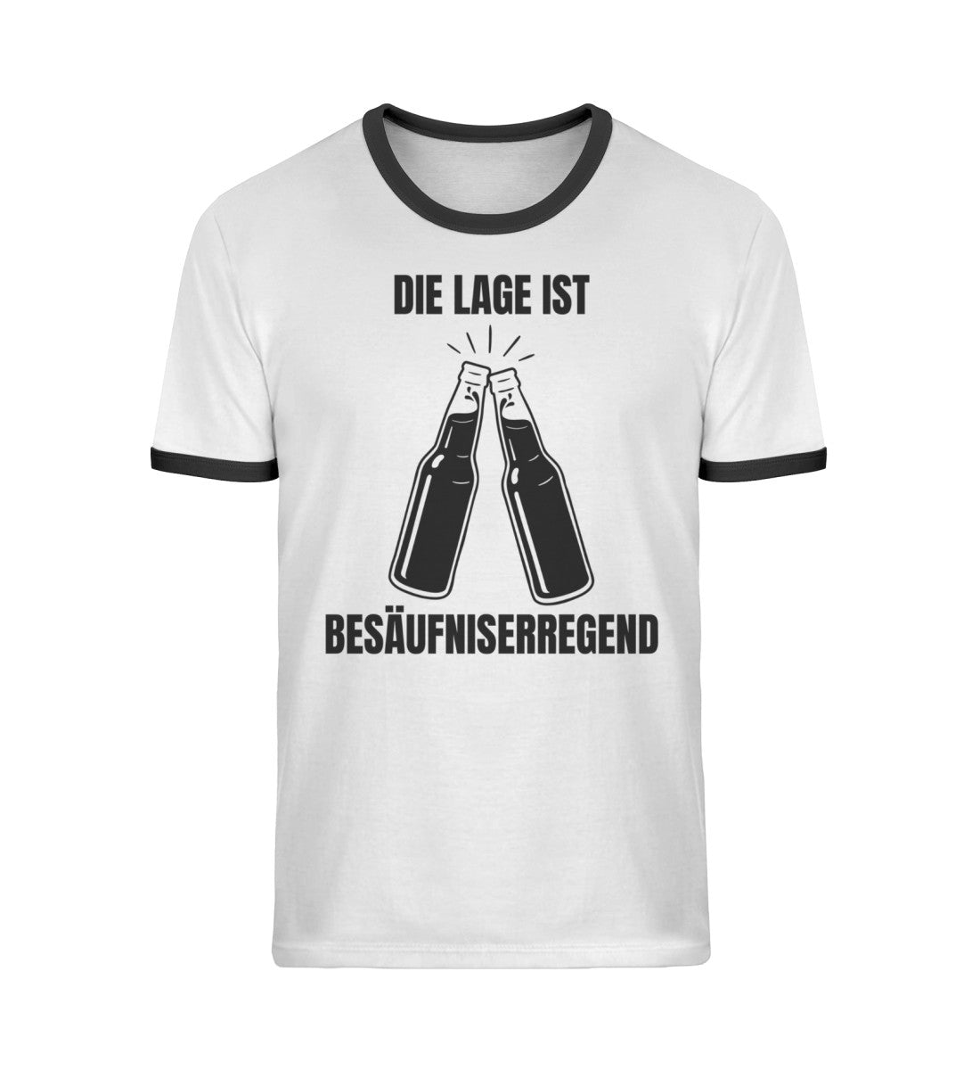 Die Lage ist besäufniserregend - Unisex Organic Ringer T-Shirt