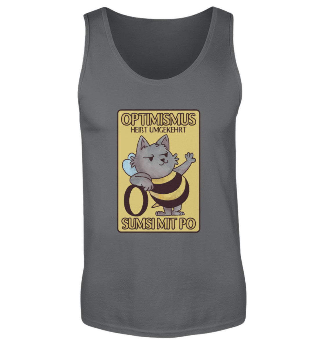 Optimismus heißt umgekehrt Sumsi mit Po - Herren Tanktop