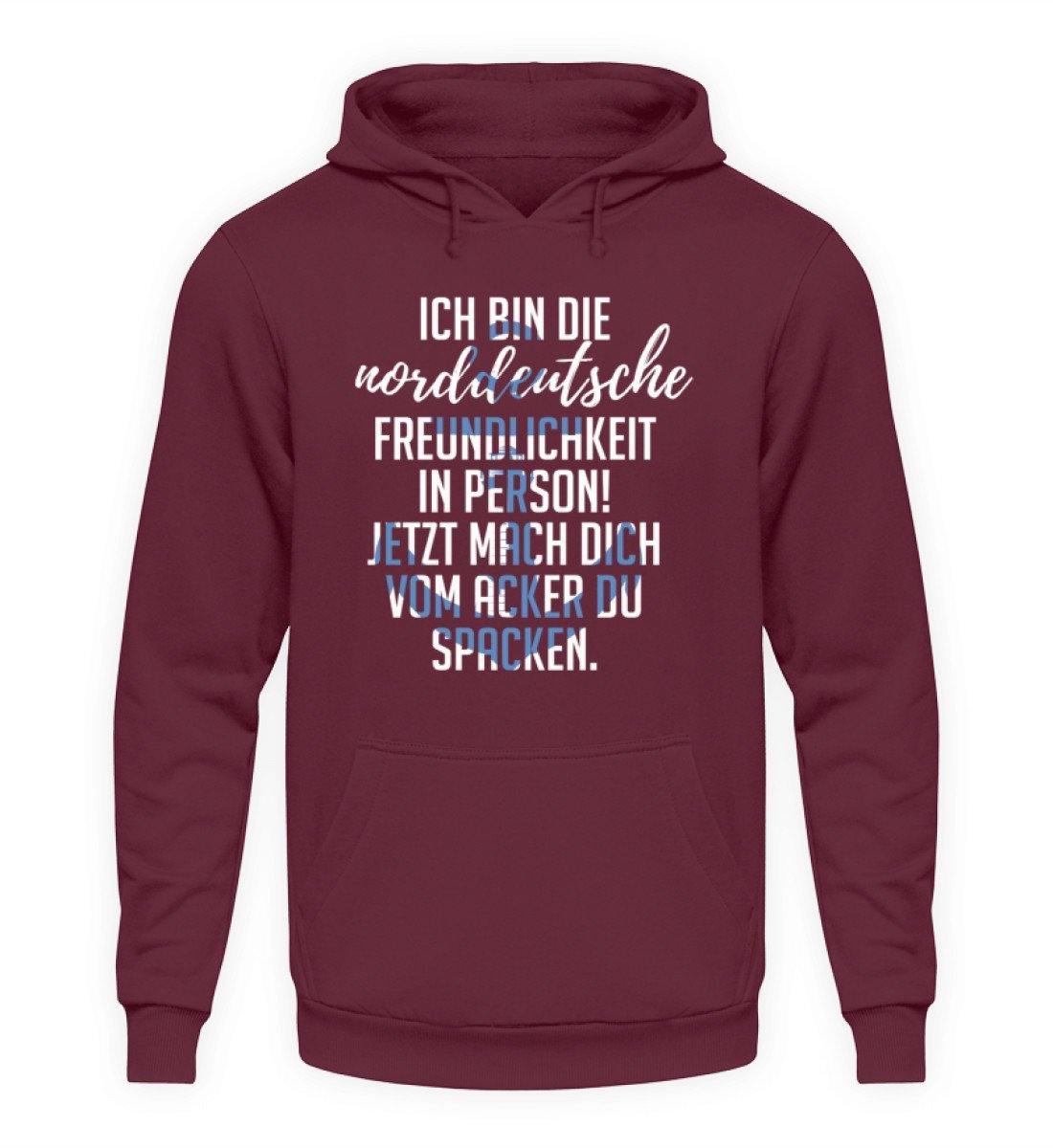 Norddeutsche Freundlichkeit - Unisex Kapuzenpullover Hoodie
