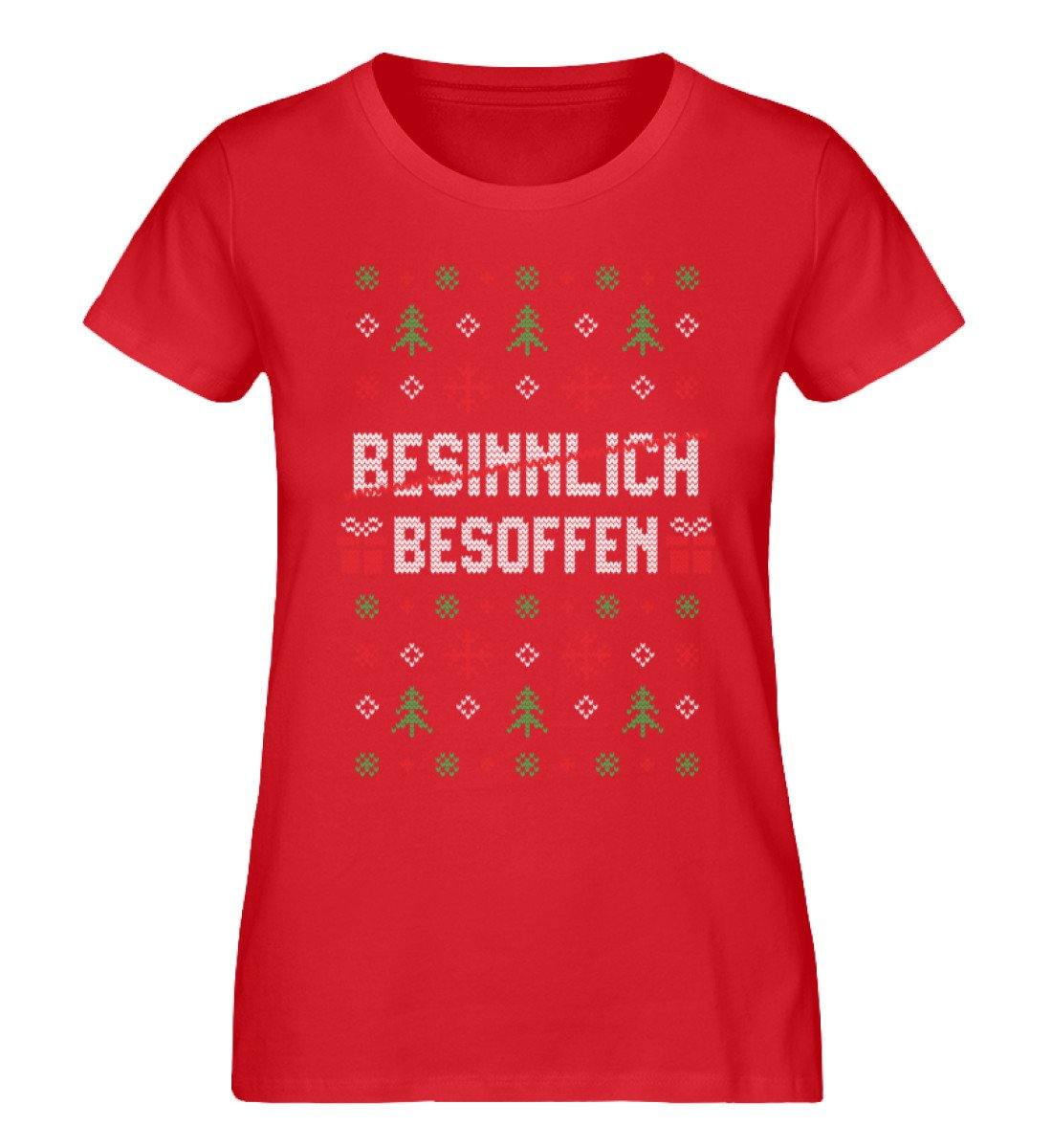 Besinnlich - Besoffen - Words on Shirts - Damen Premium Organic Shirt