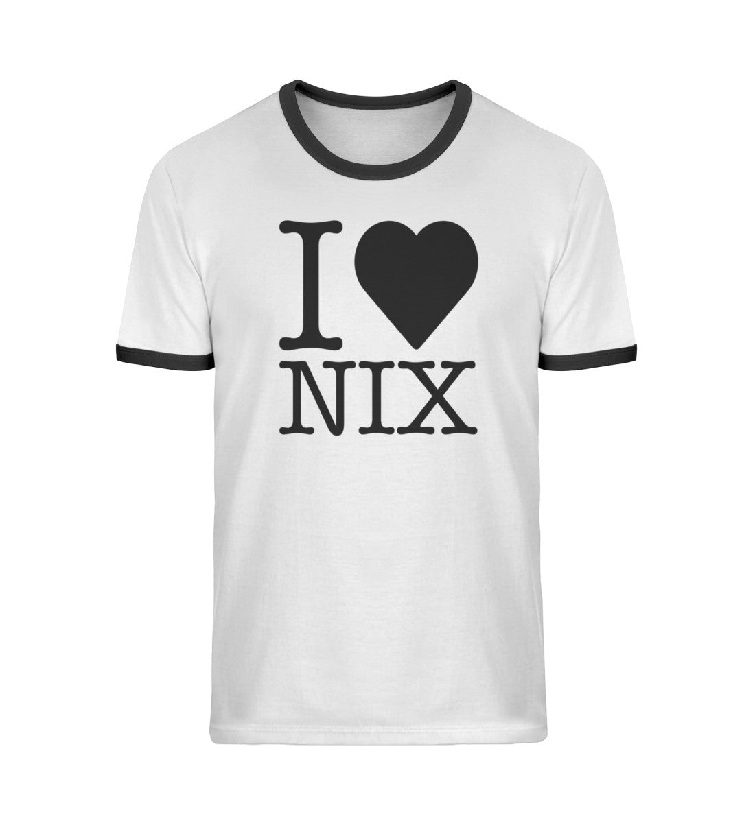 I love nix - Words on Shirts - Unisex Organic Ringer T-Shirt