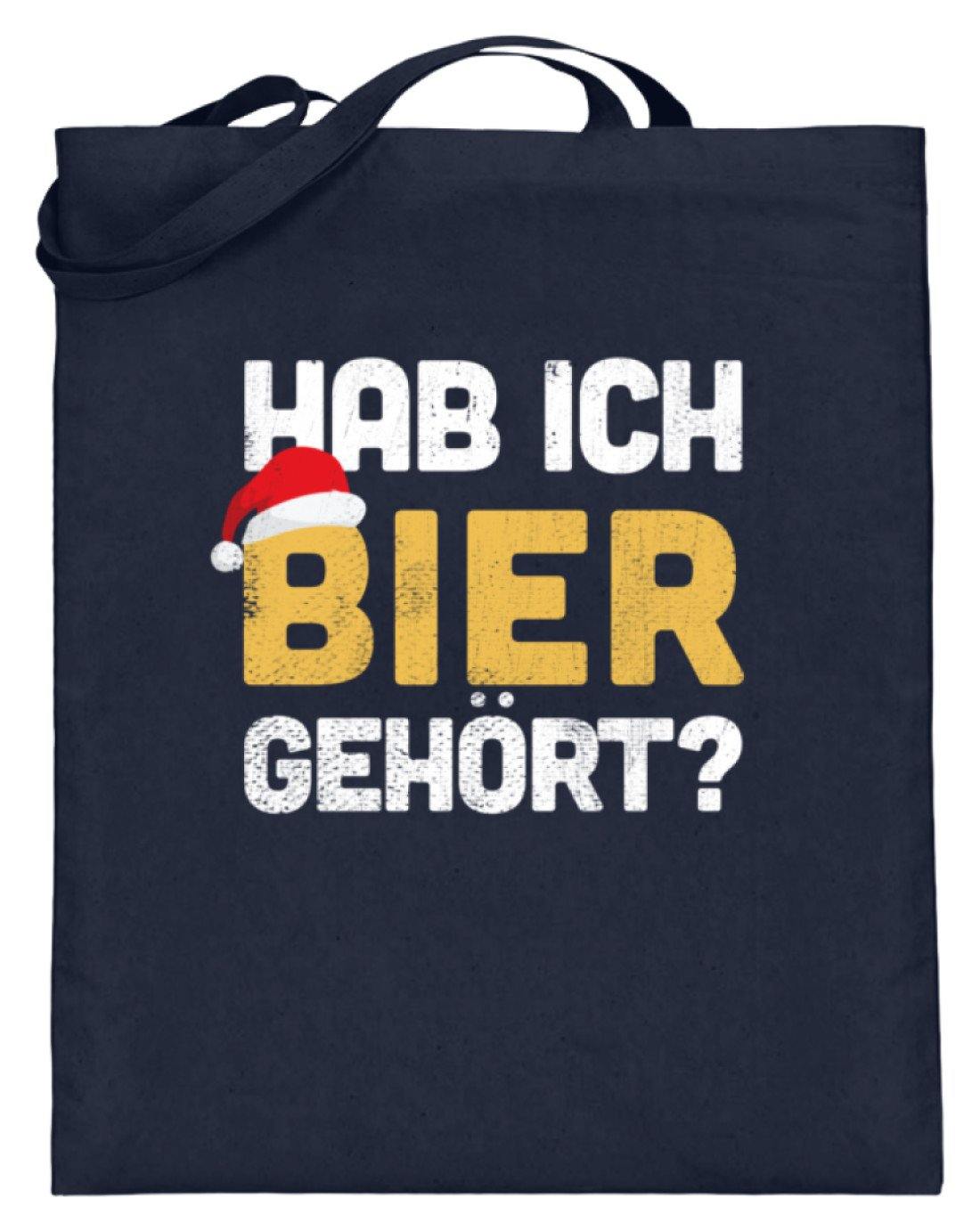 Hab ich Bier gehört? - Words on Shirts - Jutebeutel (mit langen Henkeln)
