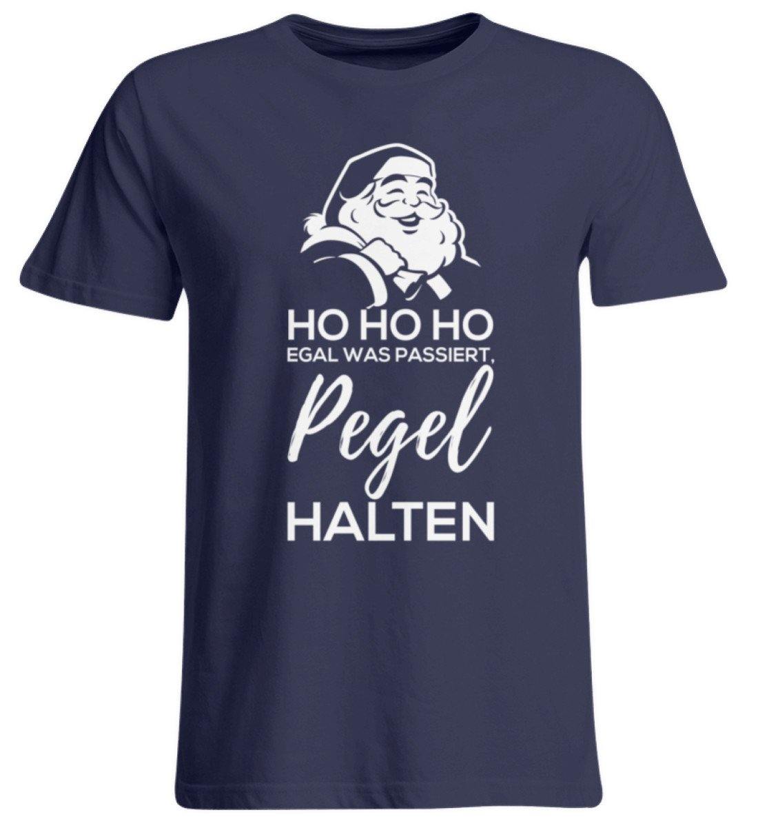 Santa Pegel halten - Words on Shirts - Übergrößenshirt