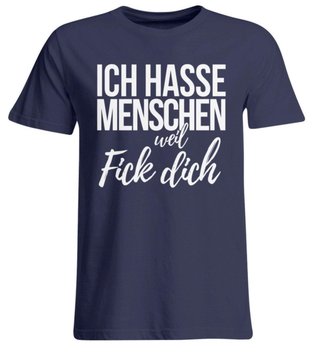 Ich hasse Menschen weil F++k dich - Words on Shirts - Übergrößenshirt