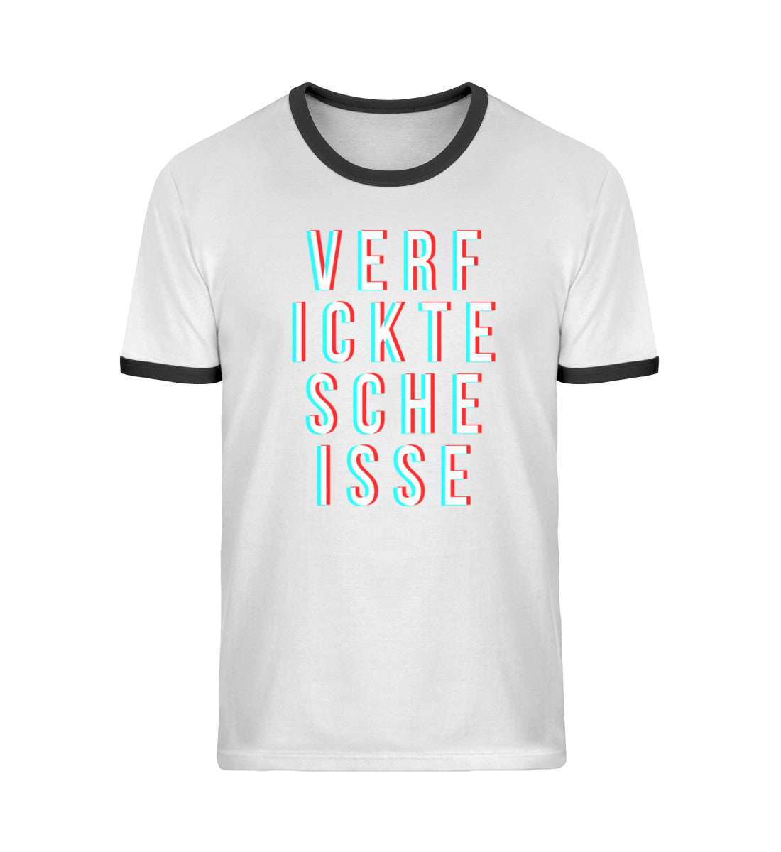 Verf ickte sche isse - Words on Shirts - Unisex Organic Ringer T-Shirt