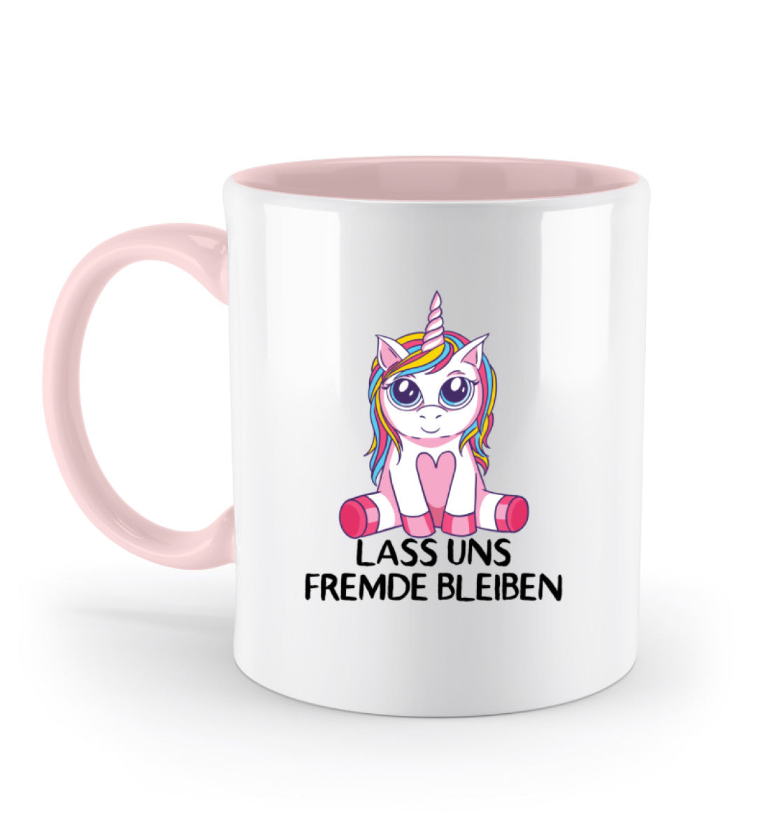 Lass uns fremde bleiben - Einhorn - TF - Zweifarbige Tasse