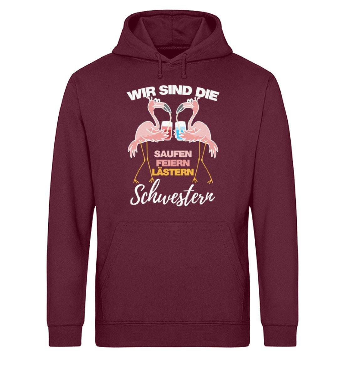 Saufen, feiern, lästern Schwestern - Unisex Organic Hoodie