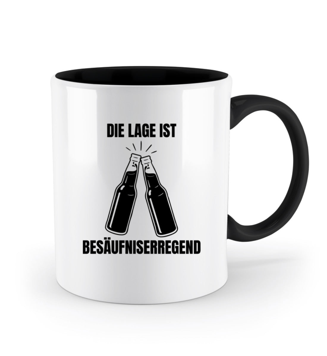 Die Lage ist besäufniserregend - Zweifarbige Tasse