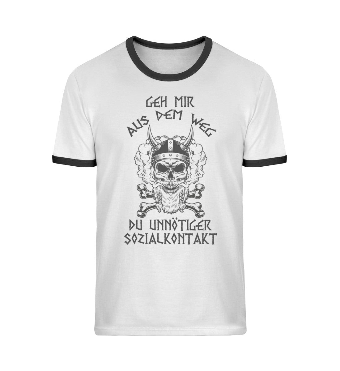 Aus dem Weg - Unnötiger Sozialkontakt - Unisex Organic Ringer T-Shirt