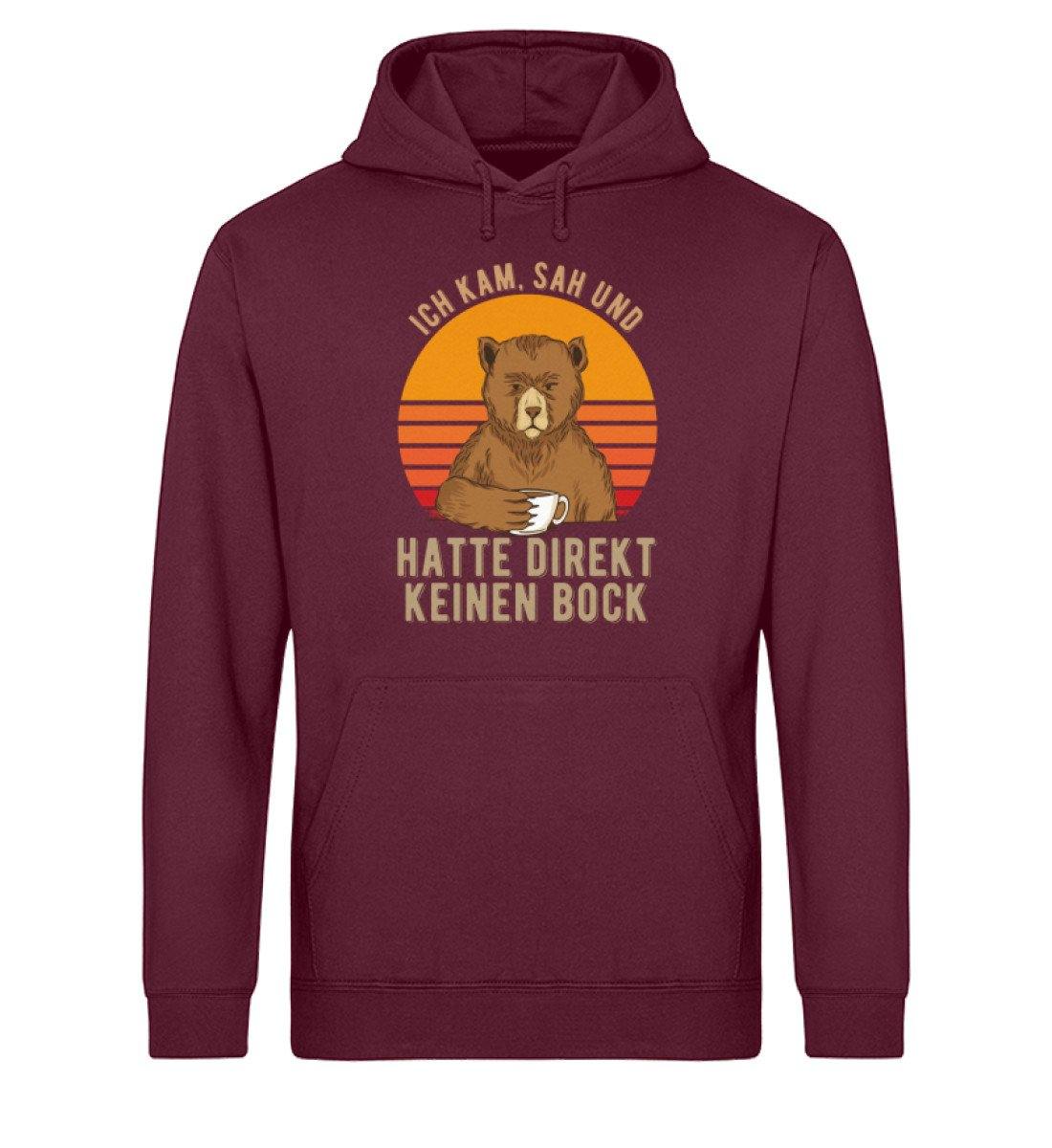 Ich kam, sah & hatte direkt keinen Bock. - Unisex Organic Hoodie