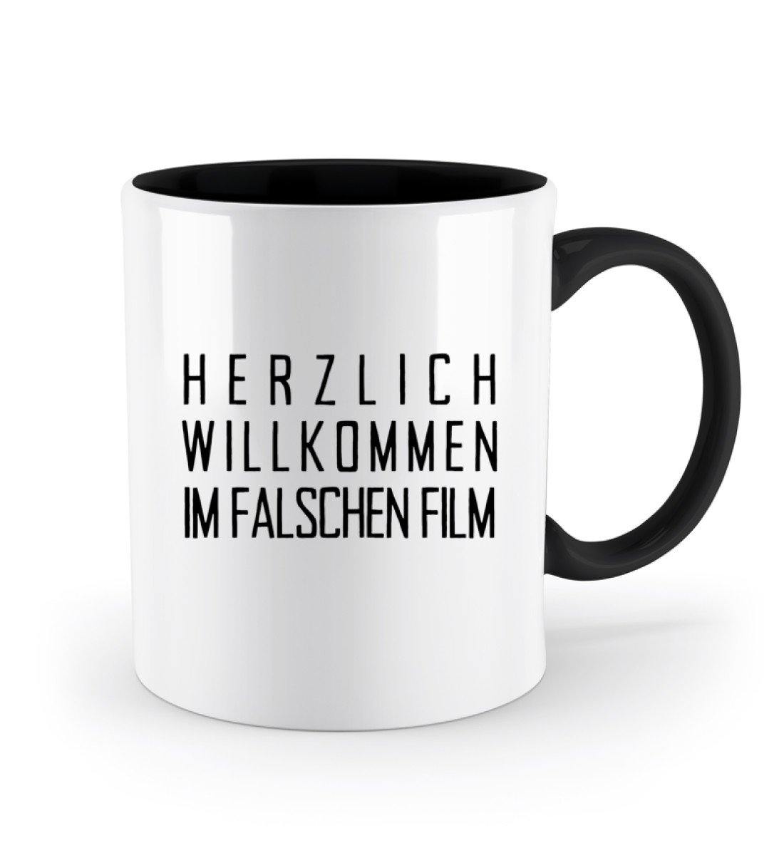 Herzlich willkommen im falschen Film - Zweifarbige Tasse