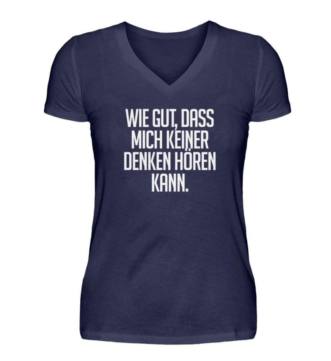 Denken hören - V-Neck Damenshirt