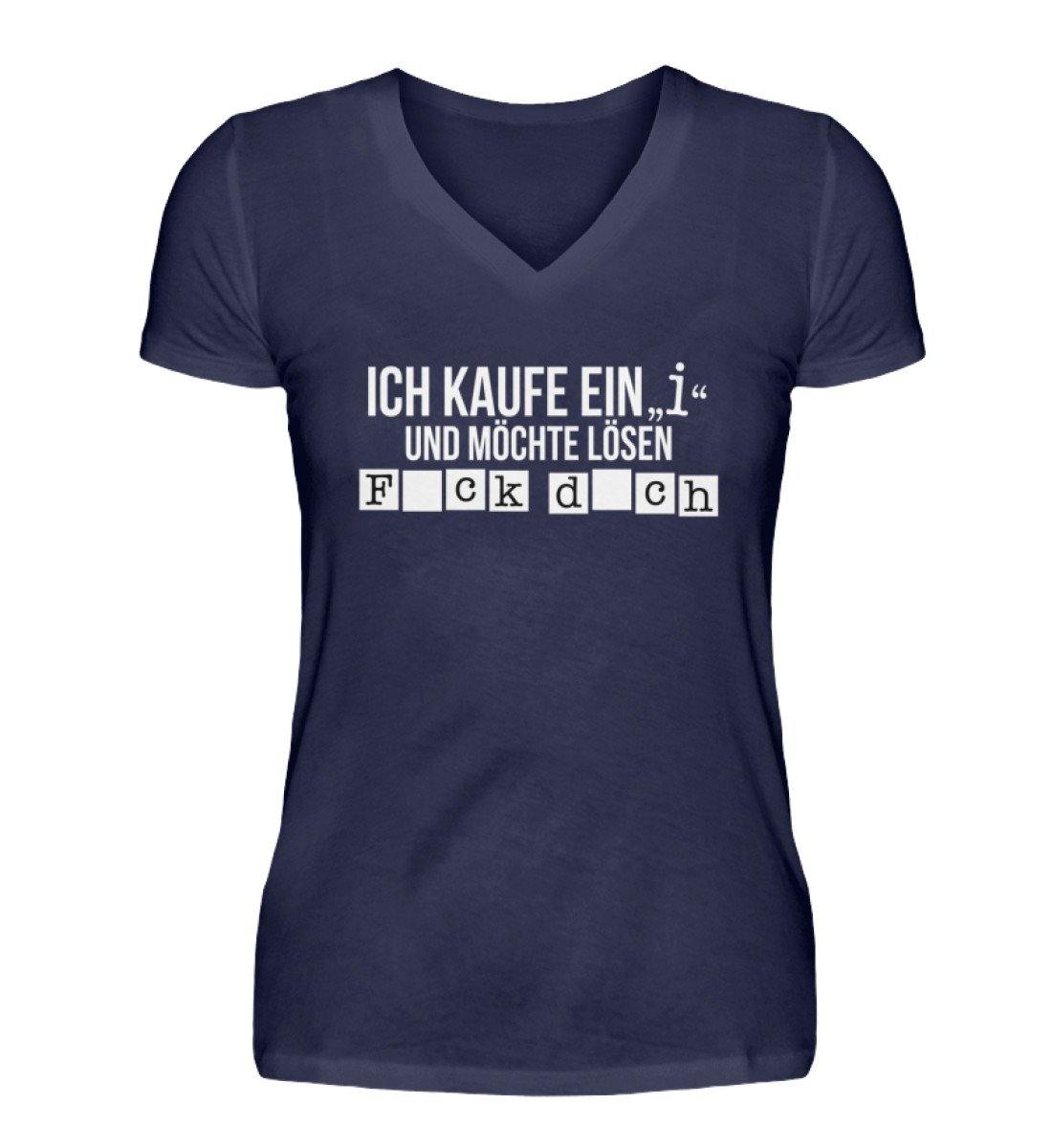 Ich kaufe ein i und möchte lösen. - V-Neck Damenshirt