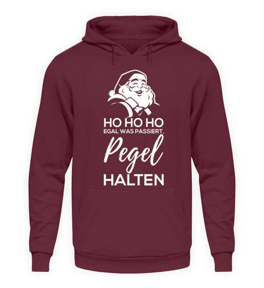 Santa Pegel halten - Words on Shirt - Unisex Kapuzenpullover Hoodie