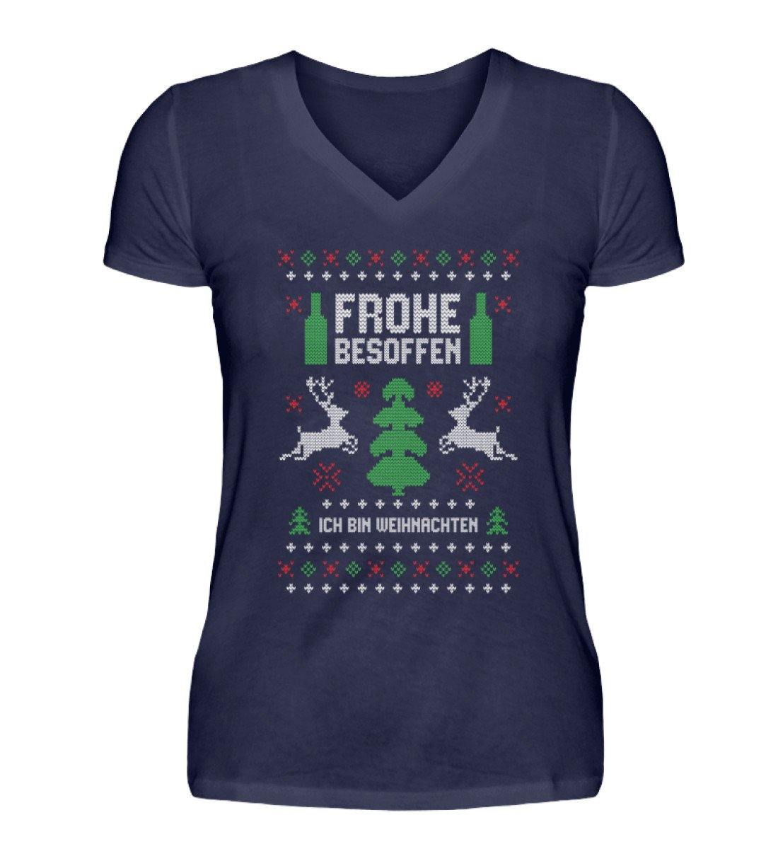 Frohe Besoffen - Ich bin Weihnachten - V-Neck Damenshirt