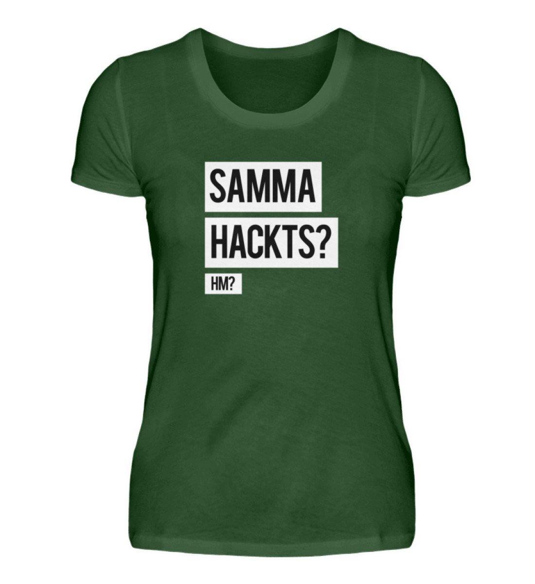 Samma Hackts? Hm?- Words on Shirts - PR - Damen Premiumshirt