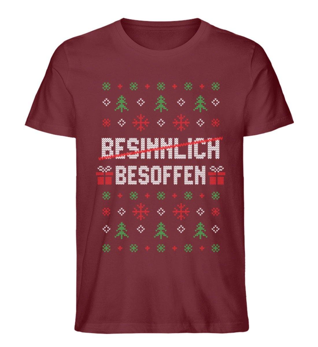 Besinnlich - Besoffen - Words on Shirts - Herren Premium Organic Shirt