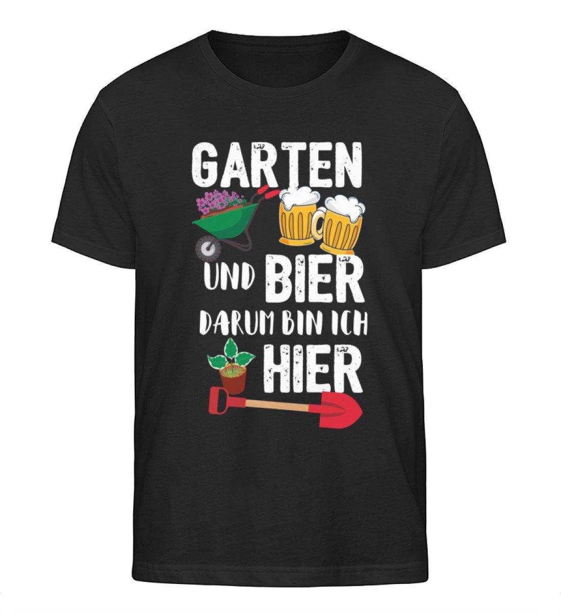 Garten und Bier, Darum bin ich hier. - Herren Organic Shirt