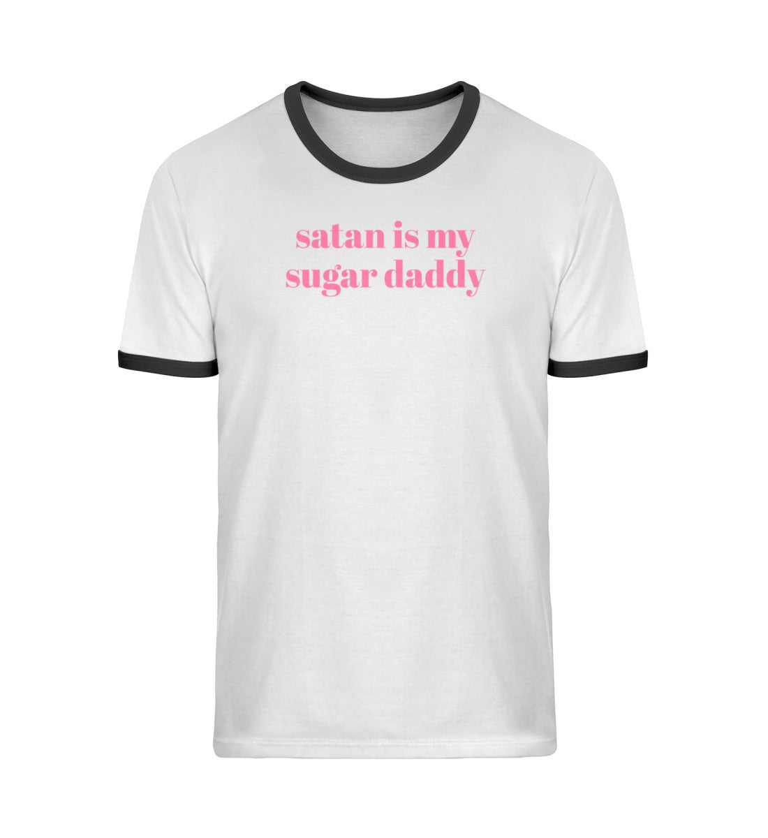 Satan is my sugar daddy - Unisex Organic Ringer T-Shirt