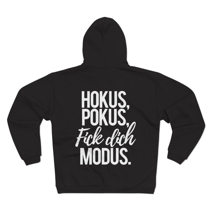 Hokus Pokus Fick dich Modus – Sweatjacke mit Rückendruck