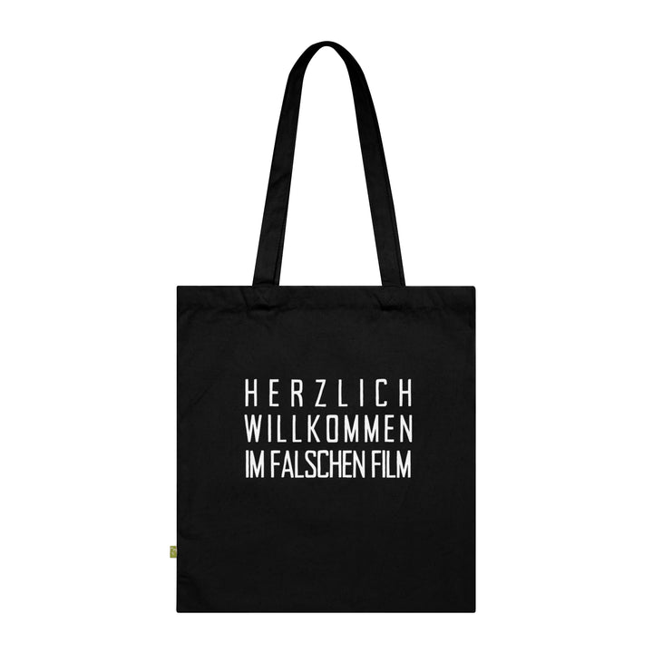 Herzlich willkommen im falschen Film – Stofftasche aus Bio-Baumwolle