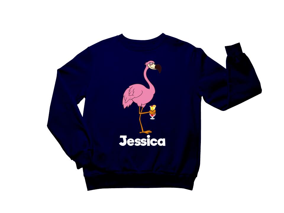 PARTY NAME/WUNSCHNAME | FLAMINGO SHIRT MIT DEINEM NAMEN & DEINEM GETRÄNK| PARTY T-SHIRT INDIVIDUALISIERBAR/PERSONALISIERBAR - SH