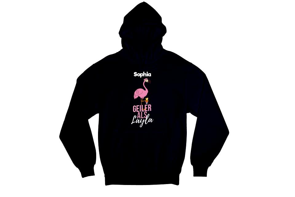 GEILER ALS LAYLA | FLAMINGO SHIRT MIT DEINEM NAMEN & DEINEM GETRÄNK| PARTY T-SHIRT INDIVIDUALISIERBAR/PERSONALISIERBAR - SH