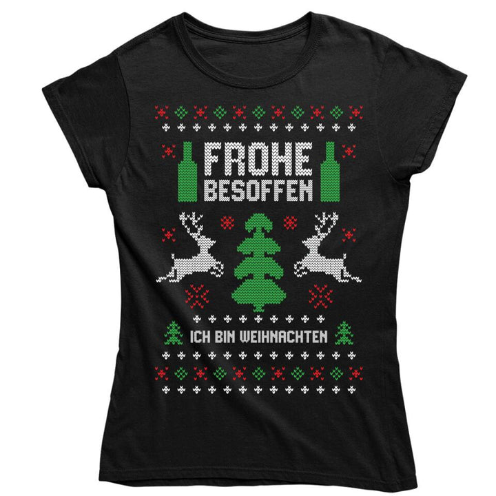 Frohe besoffen. Ich bin Weihnachten - Ugly Sweater - Pullover, Hoodies, T-Shirts