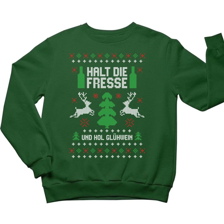 Halt die Fresse und hol Glühwein - Ugly Sweater - Pullover, Hoodies, T-Shirts