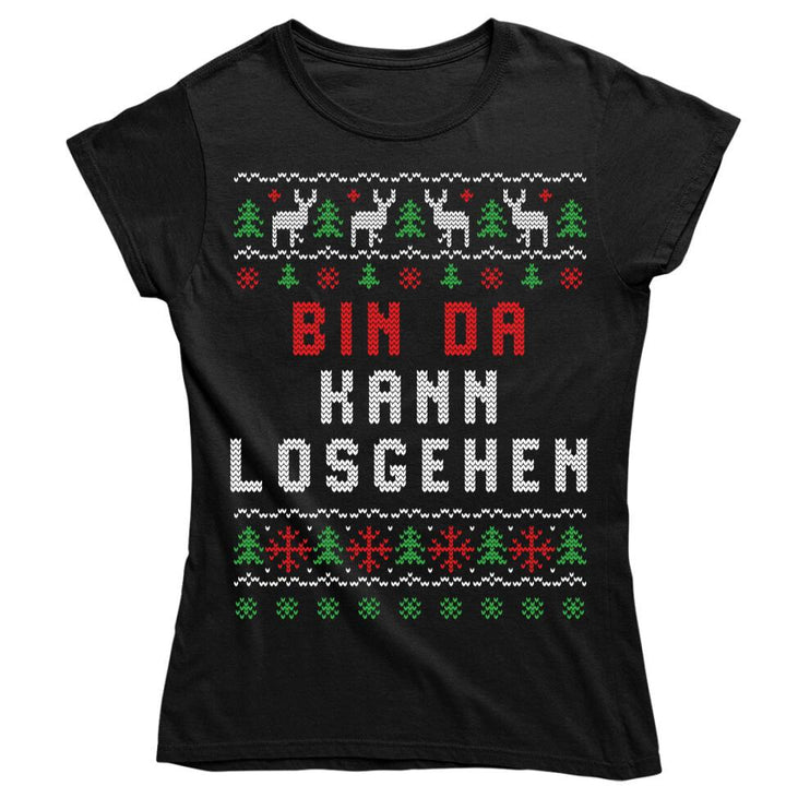 Bin da. Kann losgehen - Ugly Sweater - Pullover, Hoodies, T-Shirts