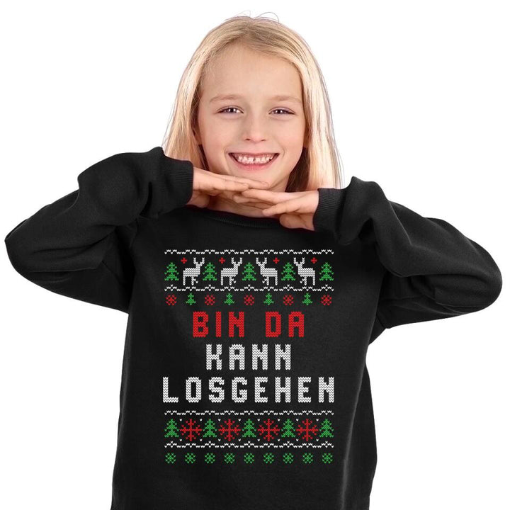 Bin da. Kann losgehen - Ugly Sweater - Pullover, Hoodies, T-Shirts