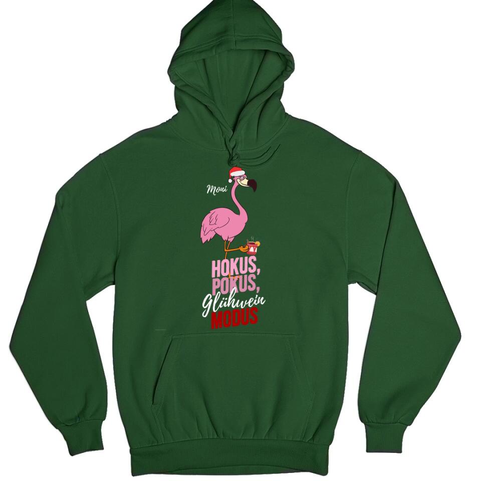 Flamingo - Hokus Pokus Modus - Pullover, Hoodies, T-Shirts - mit deinem Namen, dein Drink und deinem Text - personalisierbar & individuell - Weihnachten X-MAS