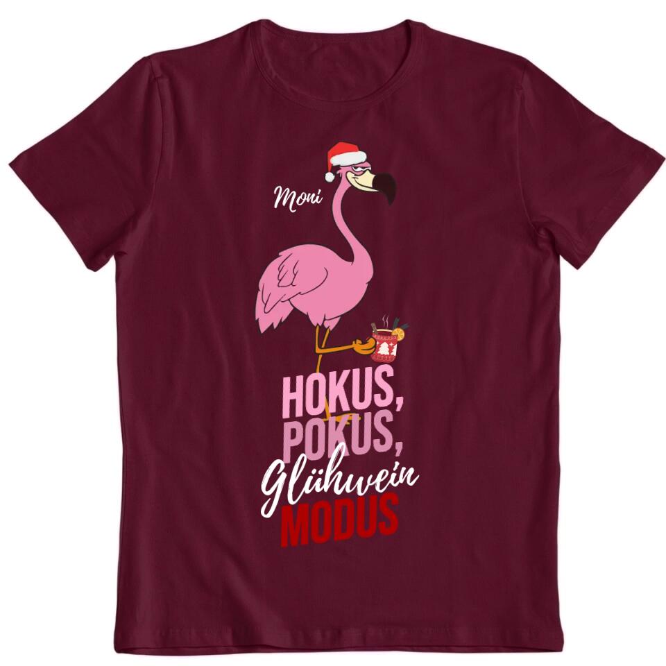 Flamingo - Hokus Pokus Modus - Pullover, Hoodies, T-Shirts - mit deinem Namen, dein Drink und deinem Text - personalisierbar & individuell - Weihnachten X-MAS