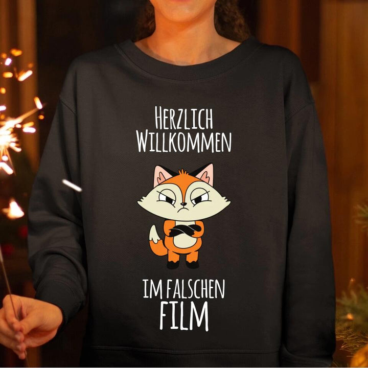 Herzlich willkommen im falschen Film - personalisierbar - T-Shirt, Hoodie, Pullover, Kids T-Shirt - schlechte Laune Collection