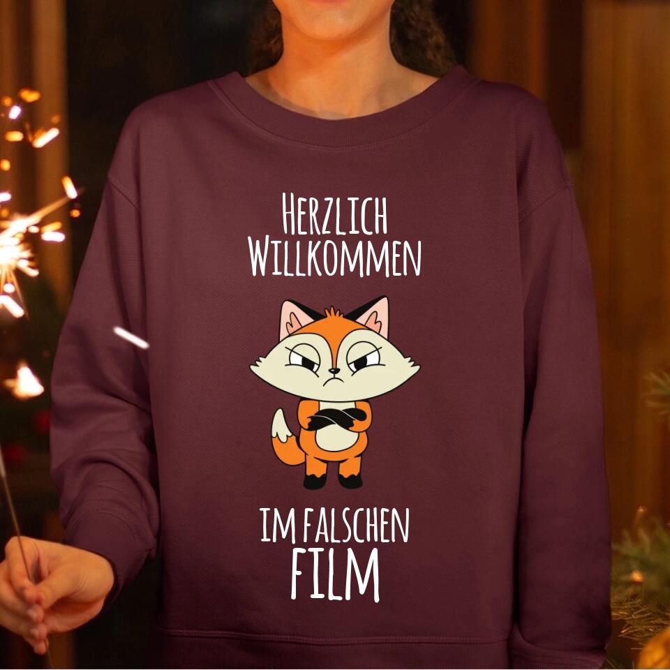 Herzlich willkommen im falschen Film - personalisierbar - T-Shirt, Hoodie, Pullover, Kids T-Shirt - schlechte Laune Collection