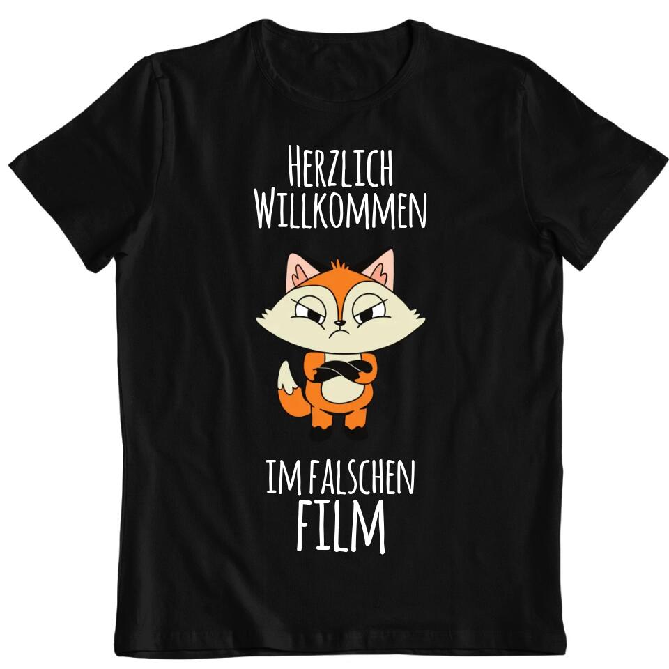 Herzlich willkommen im falschen Film - personalisierbar - T-Shirt, Hoodie, Pullover, Kids T-Shirt - schlechte Laune Collection