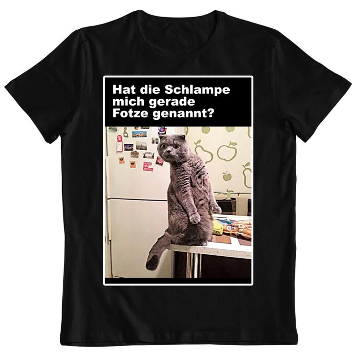 Hat die Sch... mich gerade F... genannt? Katze mit Spruch