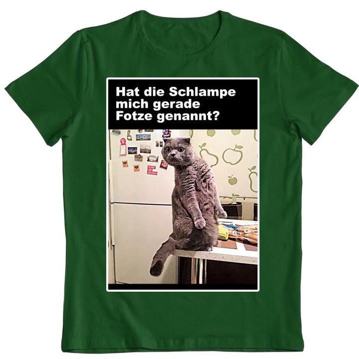 Hat die Sch... mich gerade F... genannt? Katze mit Spruch