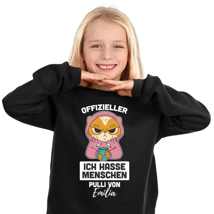 Offizielles "Ich hasse Menschen" Shirt / Pulli mit deinem Namen - personalisierbar - T-Shirt, Hoodie, Pullover, Kids T-Shirt, Tasse - schlechte Laune Collection