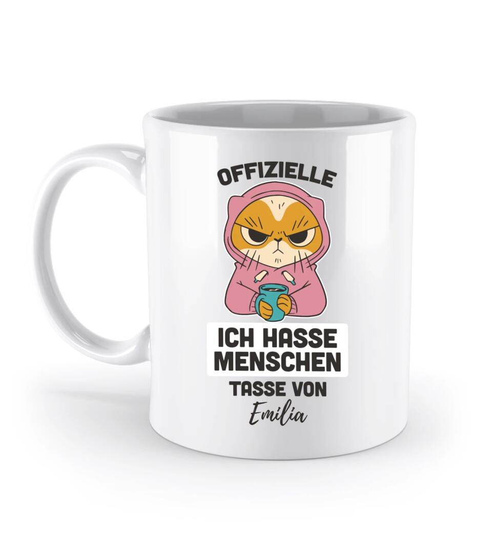 Offizielles "Ich hasse Menschen" Shirt / Pulli mit deinem Namen - personalisierbar - T-Shirt, Hoodie, Pullover, Kids T-Shirt, Tasse - schlechte Laune Collection