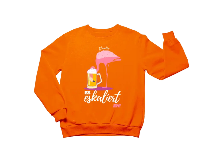 Es Eskaliert Eh - Party Flamingo Shirt mit Deinem Namen | Party T-Shirt Personalisierbar - Malle Mallorca Shirt