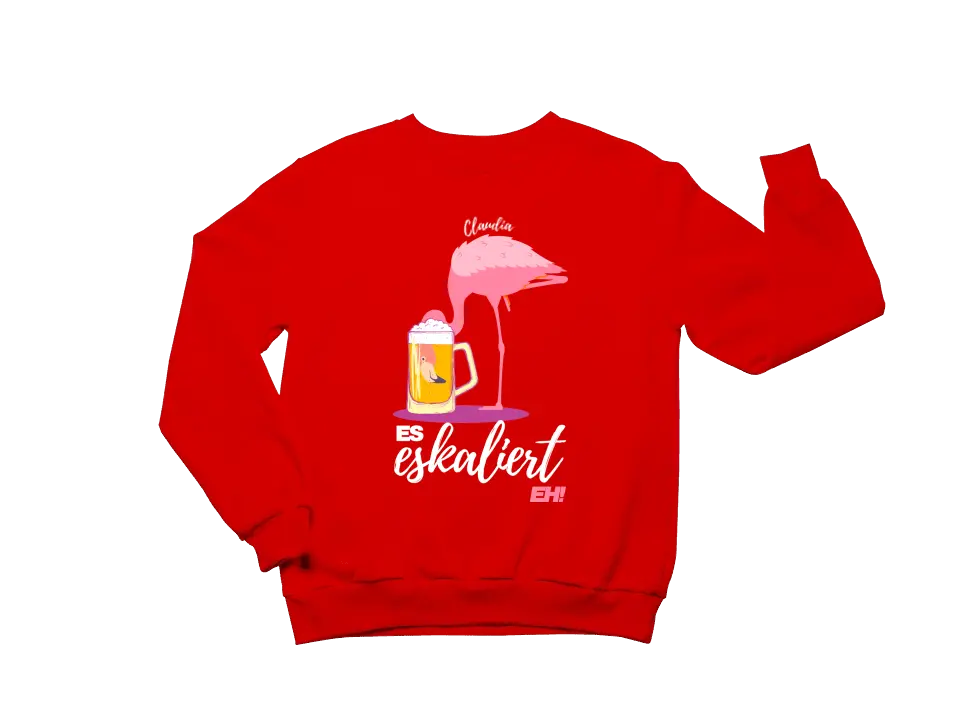 Es Eskaliert Eh - Party Flamingo Shirt mit Deinem Namen | Party T-Shirt Personalisierbar - Malle Mallorca Shirt