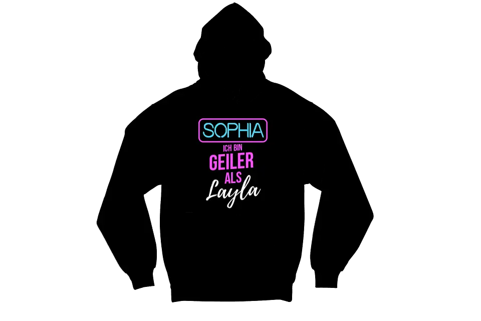 GEILER ALS LAYLA | SHIRT MIT DEINEM NAMEN | PARTY T-SHIRT INDIVIDUALISIERBAR/PERSONALISIERBAR - SH