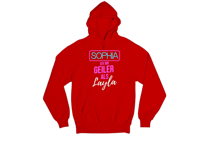 GEILER ALS LAYLA | SHIRT MIT DEINEM NAMEN | PARTY T-SHIRT INDIVIDUALISIERBAR/PERSONALISIERBAR - SH