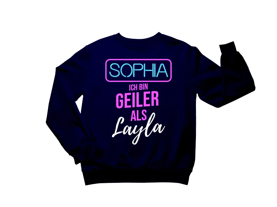 GEILER ALS LAYLA | SHIRT MIT DEINEM NAMEN | PARTY T-SHIRT INDIVIDUALISIERBAR/PERSONALISIERBAR - SH