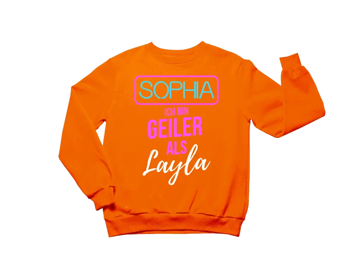 GEILER ALS LAYLA | SHIRT MIT DEINEM NAMEN | PARTY T-SHIRT INDIVIDUALISIERBAR/PERSONALISIERBAR - SH