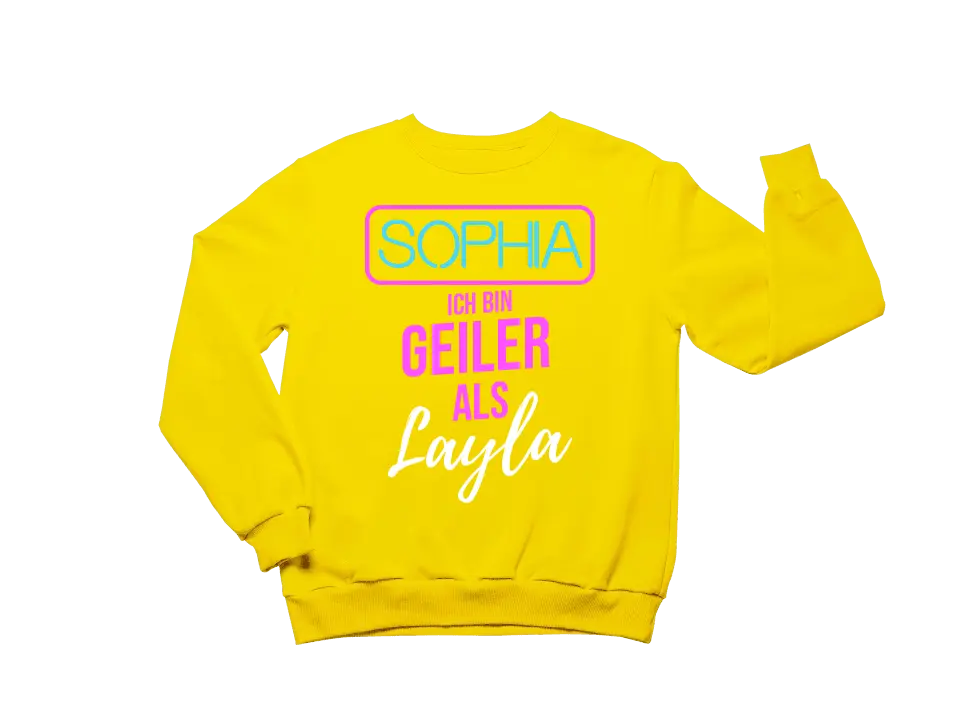 GEILER ALS LAYLA | SHIRT MIT DEINEM NAMEN | PARTY T-SHIRT INDIVIDUALISIERBAR/PERSONALISIERBAR - SH